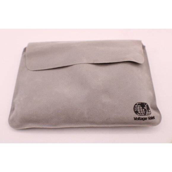 Voltage Valet Neck Pillow Comfort with Pouch Gray Inflatable Air Cushion Travel - Picture 2 of 8